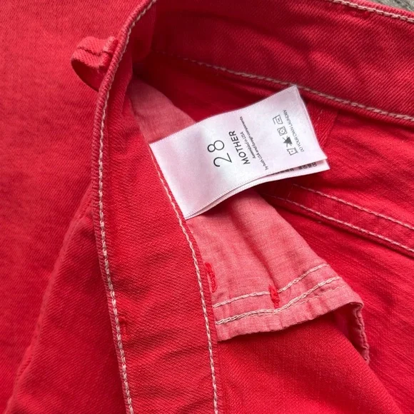 MOTHER  Red Women Jeans - Picture 3 of 8
